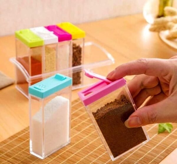 6 Pcs Seasoning Spice Set PP PS Plastic Kitchen Spice Containers 1 6-Piece Seasoning Spice Set – PP & PS Plastic Kitchen Spice Containers