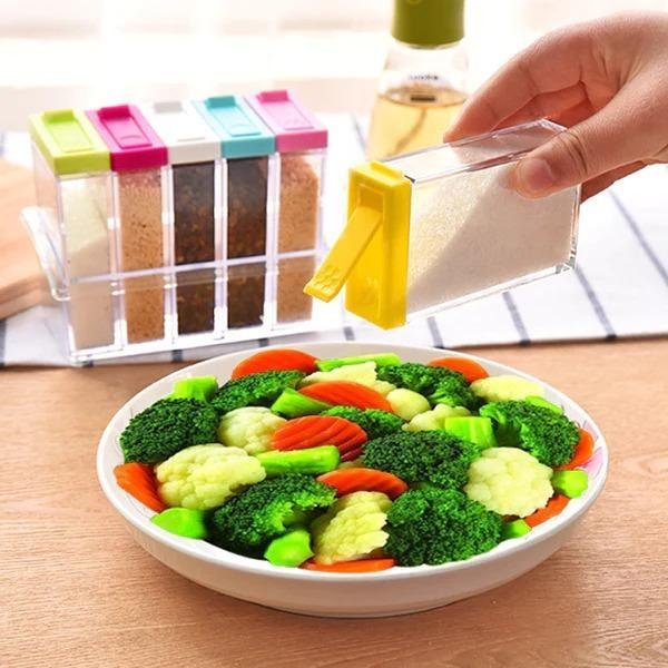 6 Pcs Seasoning Spice Set PP PS Plastic Kitchen Spice Containers 2 6-Piece Seasoning Spice Set – PP & PS Plastic Kitchen Spice Containers