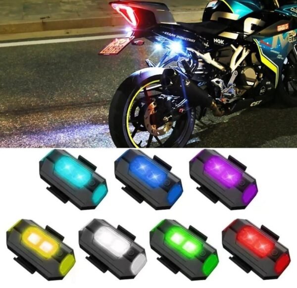 7 Color Flasher Bike Light – Multicolor LED Light for Motorcycles