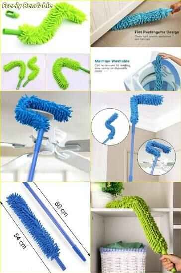 Adjustable Microfiber Duster with Telescopic Handle1 Adjustable Microfiber Duster with Telescopic Stainless Steel Handle