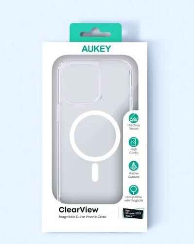 Aukey Clear Magnetic Phone Case for iPhone 15 Pro Max with MagSafe 1 Aukey PC-TM10D Clear Magnetic Phone Case for iPhone 15 Pro Max with MagSafe