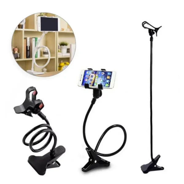 Mobile Phone Holder Black Flexible Snake Stand