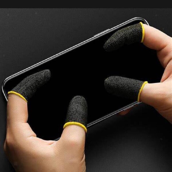 Black Velvet Thumb Sleeves for Mobile Gaming – Anti-Slip Finger Covers 2 Black Velvet Thumb Sleeves for Mobile Gaming – Anti-Slip Finger Covers