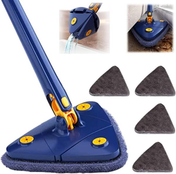 Blue Foldable Floor Mop – Space-Saving Home & Office Cleaning Tool Blue Foldable Floor Mop – Lightweight Water-Saving Cleaning Mop for Home & Office