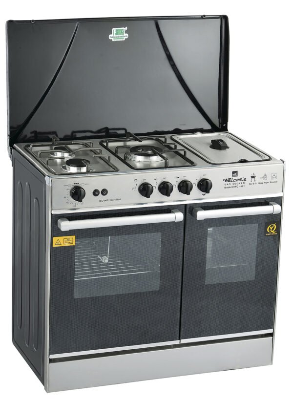 Burner Plus Fryer 6-in-1 Gas Cooking Range Welcome WC-601 3 Burner Plus Fryer 6-in-1 Gas Cooking Range