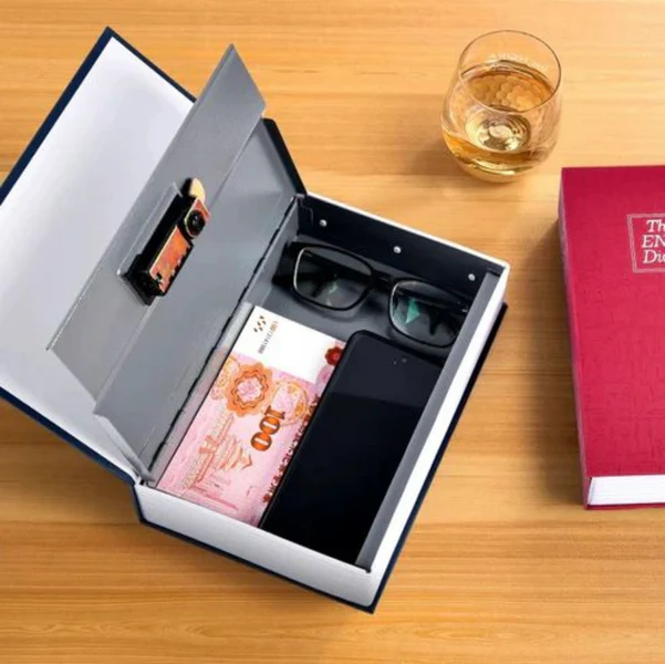 Dictionary Book Safe Hidden Lock Box for Money, Jewelry & Passport Dictionary Book Safe with Lock & Keys – Hidden Storage Box
