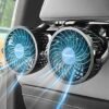 Dual Head 360° Rotating Car Cooling Fan Low Noise Strong Wind Dual Head 360° Rotating Car Cooling Fan – Low Noise Strong Wind