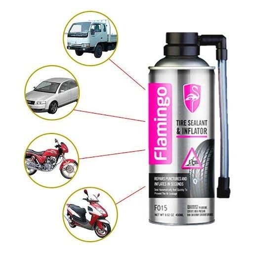 Flamingo Tire Sealant & Inflator 450ml – Quick Tyre Repair & Air Pump