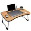 Foldable Laptop Table – Adjustable Portable Bed Desk for Study & Work