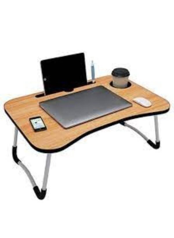 Foldable Laptop Table – Adjustable Portable Bed Desk for Study & Work