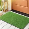 Grass Door Mat – Non-Slip Dust & Dirt Trapping Entrance Mat for Home & Office 4 Green Grass Door Mat – Non-Slip Dustproof Entrance Mat for Home & Office