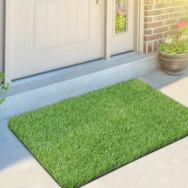 Grass Door Mat – Non-Slip Dust & Dirt Trapping Entrance Mat for Home & Office Green Grass Door Mat – Non-Slip Dustproof Entrance Mat for Home & Office