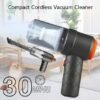 Portable 6 Inch Black Car Vacuum Cleaner ABS Dust Remover2 Portable Car Vacuum Cleaner – 6" ABS Dust Remover