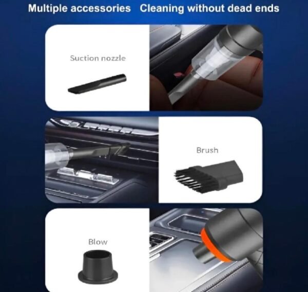 Portable 6 Inch Black Car Vacuum Cleaner ABS Dust Remover4 Portable Car Vacuum Cleaner – 6" ABS Dust Remover
