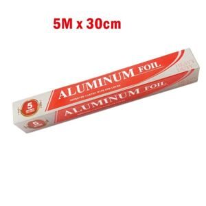 Premium Aluminium Foil Roll 5m x 30cm – Durable Food Wrapping & Kitchen Cooking Foil