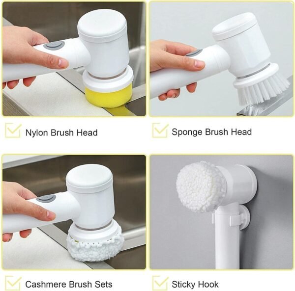 Rechargeable 5-in-1 Magic Cleaning Brush Multifunctional Electric Brush1 Rechargeable 5-in-1 Magic Cleaning Brush – Multifunctional Electric Brush