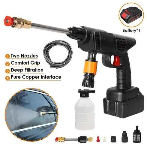 Rechargeable High Pressure Washer Gun Portable Cordless Car Cleaning Machine2 Rechargeable High Pressure Washer Gun – Portable Cordless Car Cleaning Spray Pump