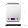 Stainless Steel Kitchen Scale with Measurement Markings Stainless Steel Kitchen Scale with Measurement Markings – 1 Pc