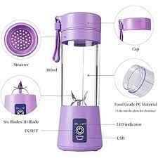 USB Rechargeable 6-Blade Portable Juicer Blender 380ml USB Rechargeable Juicer Blender – 6-Blade Portable Mini Blender 380ml