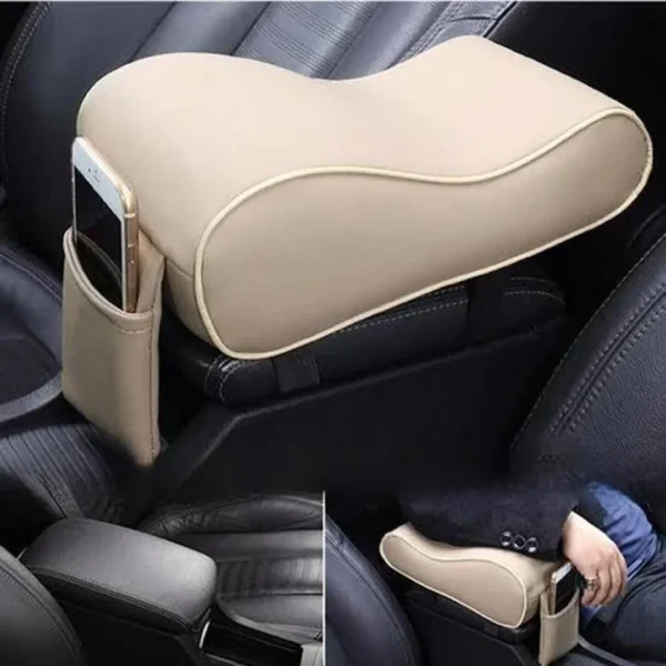 Universal Car Arm Rest Cushion Beige Comfortable Console Armrest Pad Universal Car Arm Rest Cushion Beige – Comfortable Console Armrest Pad