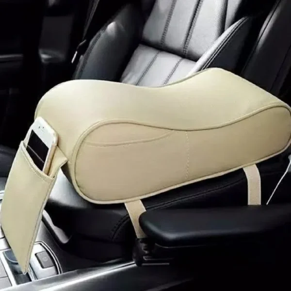 Universal Car Arm Rest Cushion Beige Comfortable Console Armrest Pad1 Universal Car Arm Rest Cushion Beige – Comfortable Console Armrest Pad