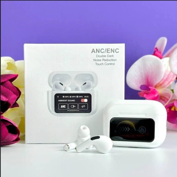 White ANC Wireless Earbuds with Bluetooth 5.0 and Touch Control ANC Wireless Earbuds White Bluetooth 5.0 with Touch Control