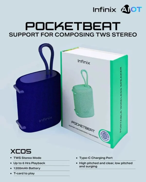 Wireless Bluetooth Speaker with Immersive Stereo Sound Wireless Bluetooth Speaker – Immersive Stereo Sound, Portable Design
